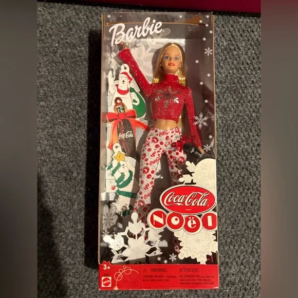 Canada Coca Cola Noel Barbie #5663 NIB Mattel Christmas - Picture 2 of 4